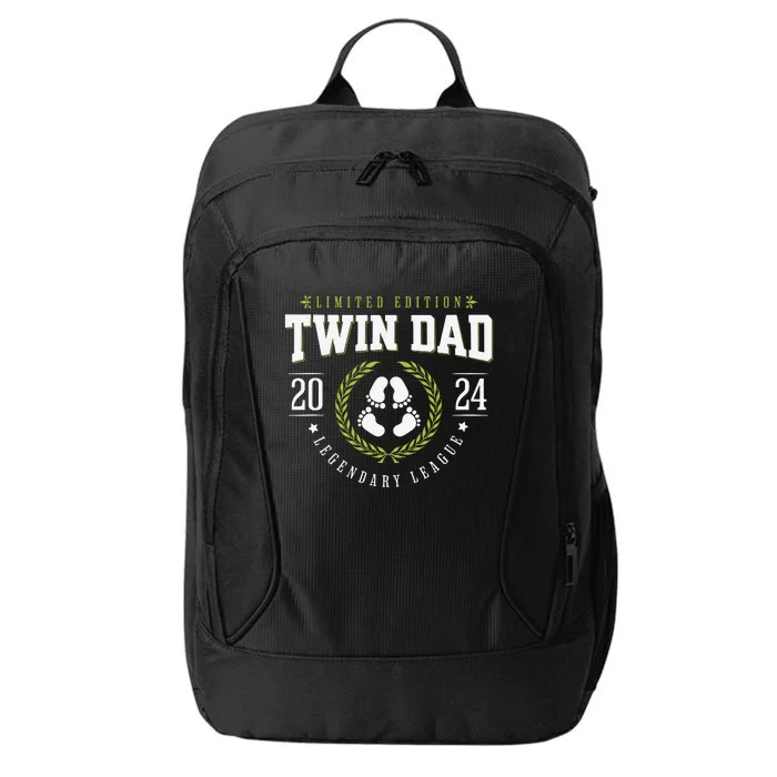 Twin Dad Est 2024 Twin Dad To Be Gifts New Daddy Viii City Backpack