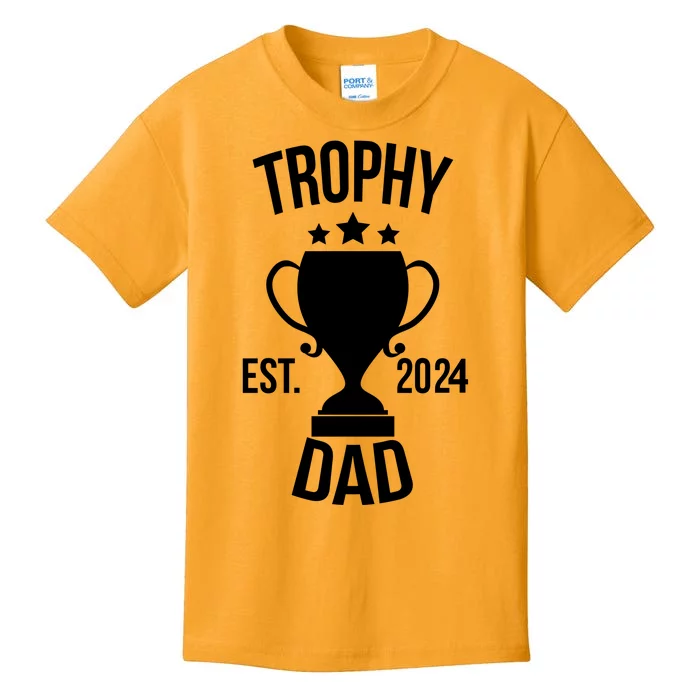 Trophy Dad Est 2024 Kids T-Shirt