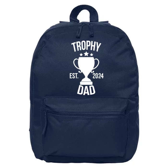 Trophy Dad Est 2024 16 in Basic Backpack