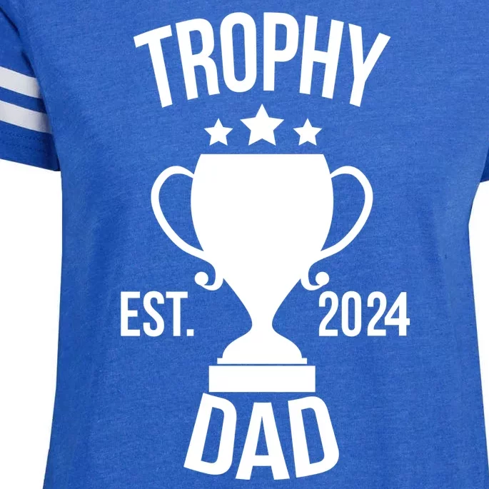 Trophy Dad Est 2024 Enza Ladies Jersey Football T-Shirt