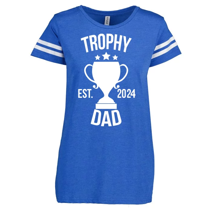 Trophy Dad Est 2024 Enza Ladies Jersey Football T-Shirt