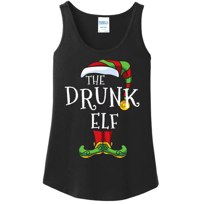 The Drunk Elf Family Matching Christmas Group Gift Pajama Ladies Essential Tank