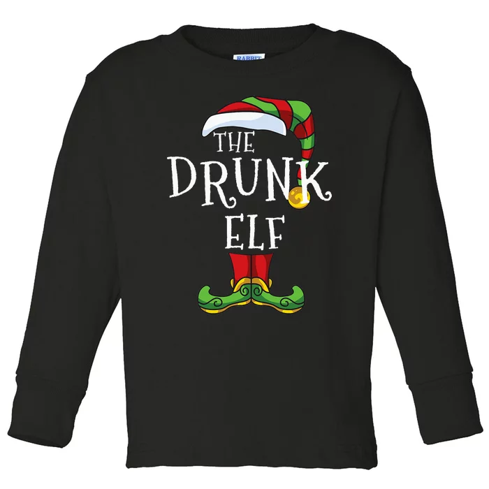 The Drunk Elf Family Matching Christmas Group Gift Pajama Toddler Long Sleeve Shirt