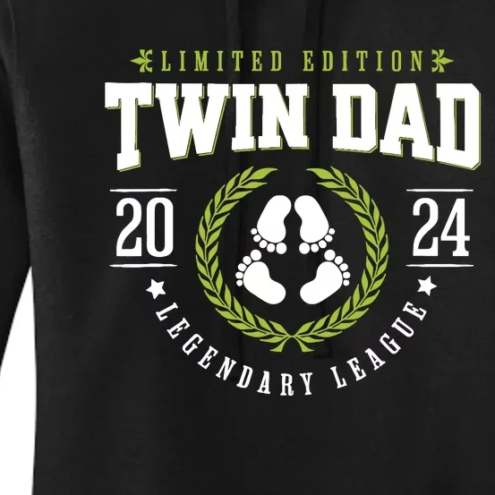 Twin Dad Est 2024 Twin Dad To Be Gifts New Daddy Viii Women's Pullover Hoodie