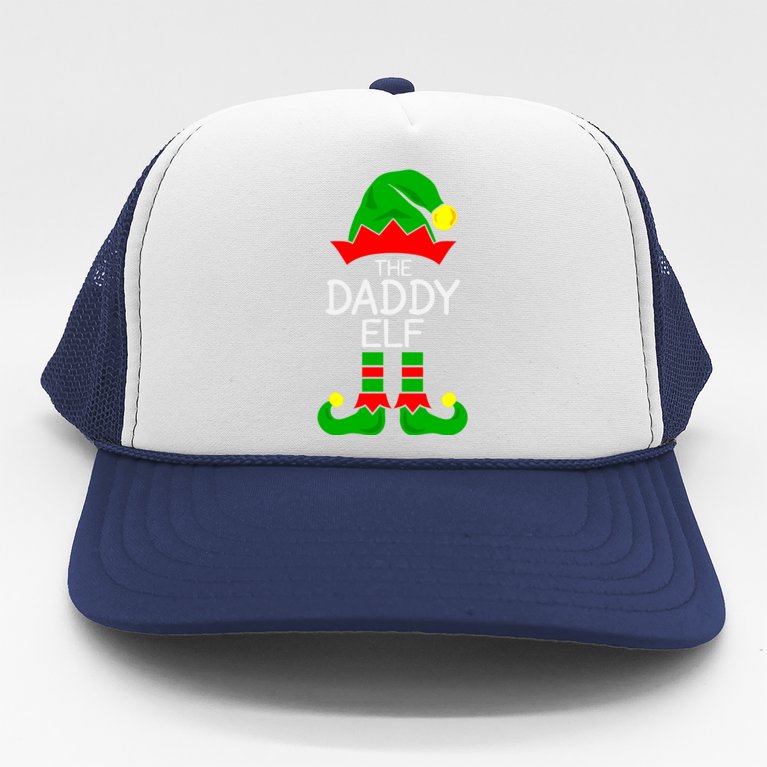 The Daddy Elf Funny Christmas, Christmas Squad, Snow, Christmas Lights Trucker Hat
