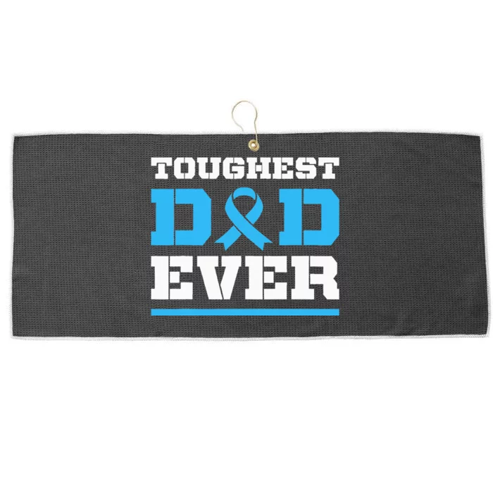 Toughest Dad Ever Prostate Cancer Awareness Support Large Microfiber Waffle Golf Towel