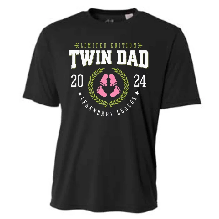 Twin Dad Est 2024 Twin Dad To Be New Daddy Cooling Performance Crew T-Shirt