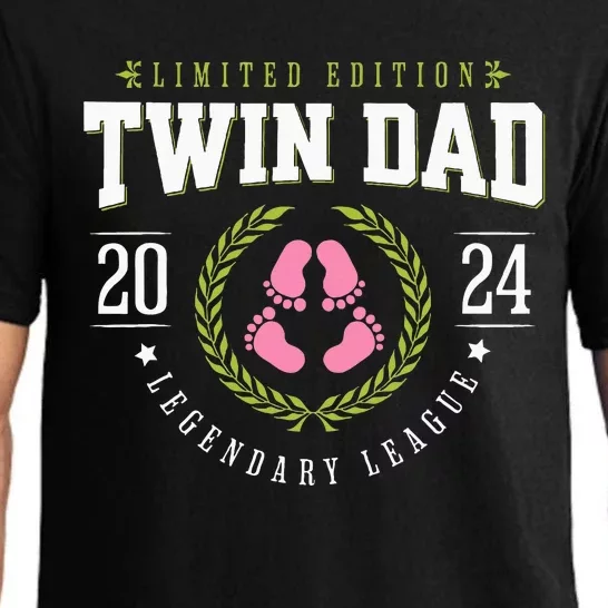 Twin Dad Est 2024 Twin Dad To Be New Daddy Pajama Set