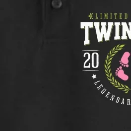 Twin Dad Est 2024 Twin Dad To Be New Daddy Dry Zone Grid Performance Polo