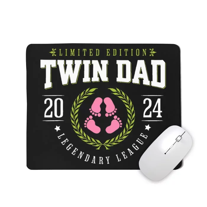 Twin Dad Est 2024 Twin Dad To Be New Daddy Mousepad