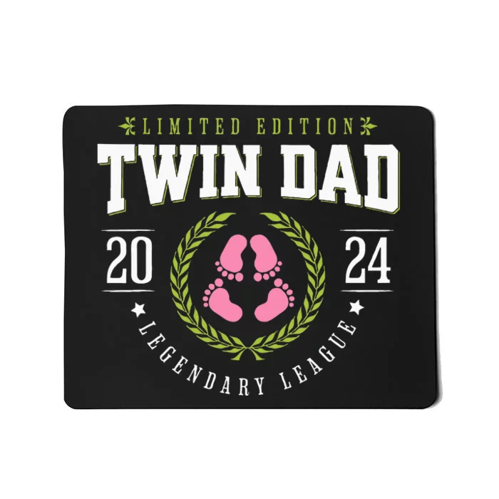 Twin Dad Est 2024 Twin Dad To Be New Daddy Mousepad