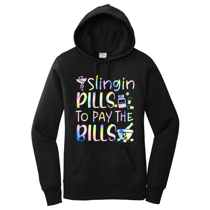 Tie Dye Educated Drug Dealer Humor Pharmacist Pills Medicine Women's Pullover Hoodie