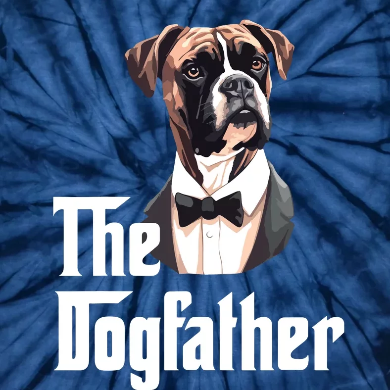 The Dog Father Boxer Boxer Dog Owner Dog Dad Funny Tie-Dye T-Shirt