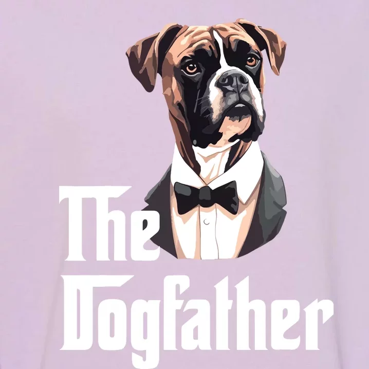 The Dog Father Boxer Boxer Dog Owner Dog Dad Funny Garment-Dyed Sweatshirt