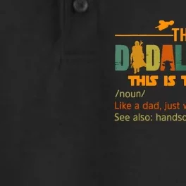 The Dadalorian Funny Like A Dad Just Way Cooler Fathers Day Dry Zone Grid Performance Polo