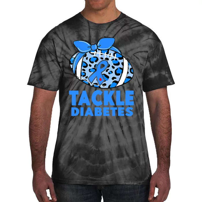 Tackle Diabetes Funny Football Fan Diabetic Warrior Tie-Dye T-Shirt