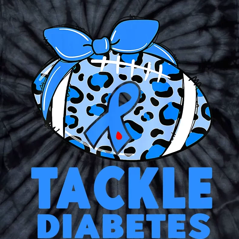 Tackle Diabetes Funny Football Fan Diabetic Warrior Tie-Dye T-Shirt