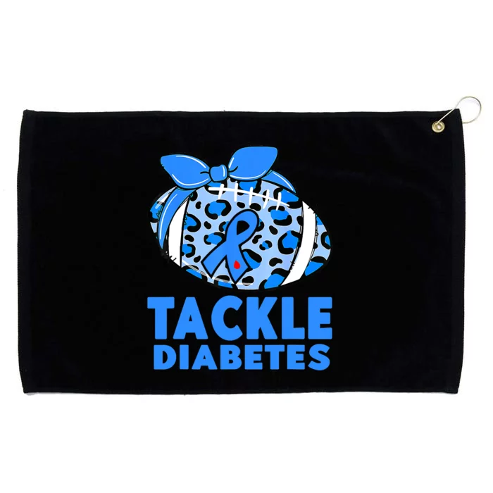 Tackle Diabetes Funny Football Fan Diabetic Warrior Grommeted Golf Towel