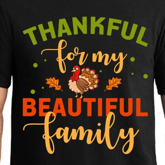 Thanksgiving Day Family Blessing Grateful Gift Pajama Set