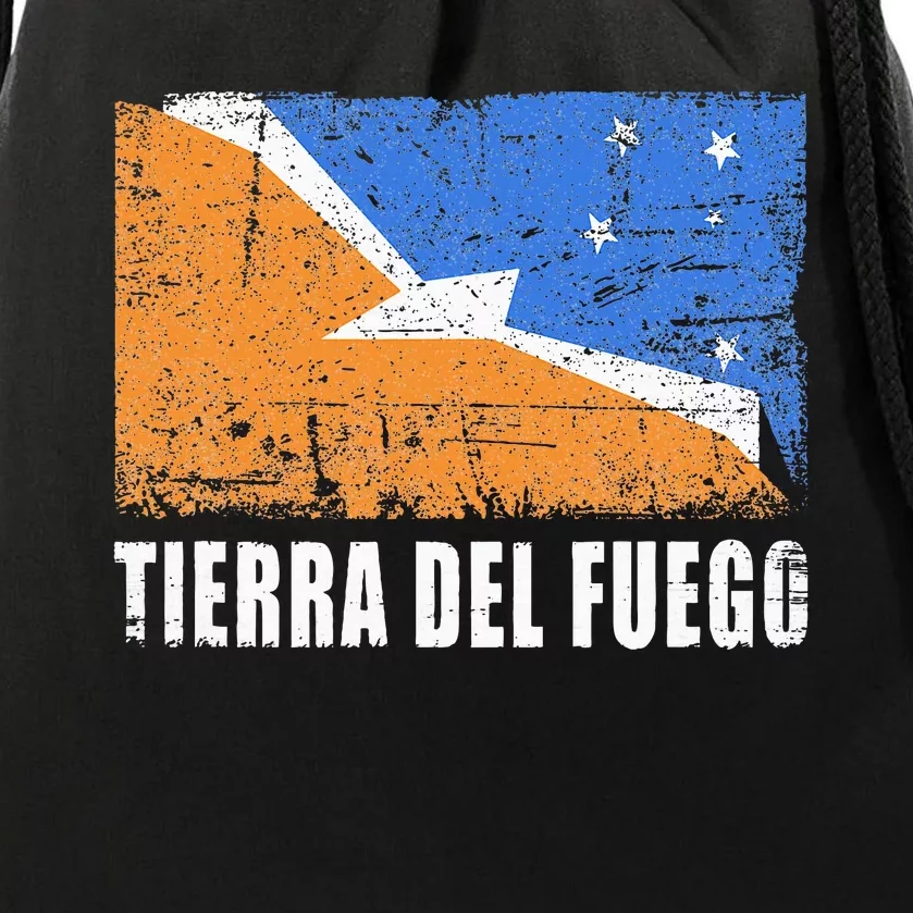 Tierra Del Fuego Flag Design Country Flag Tierra Del Fuego Drawstring Bag