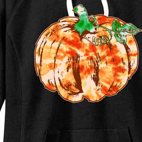 Tie Dye Fall Autumn Pumpkins Women's Fleece Hoodie