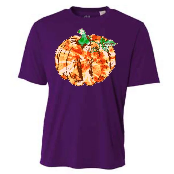 Tie Dye Fall Autumn Pumpkins Cooling Performance Crew T-Shirt