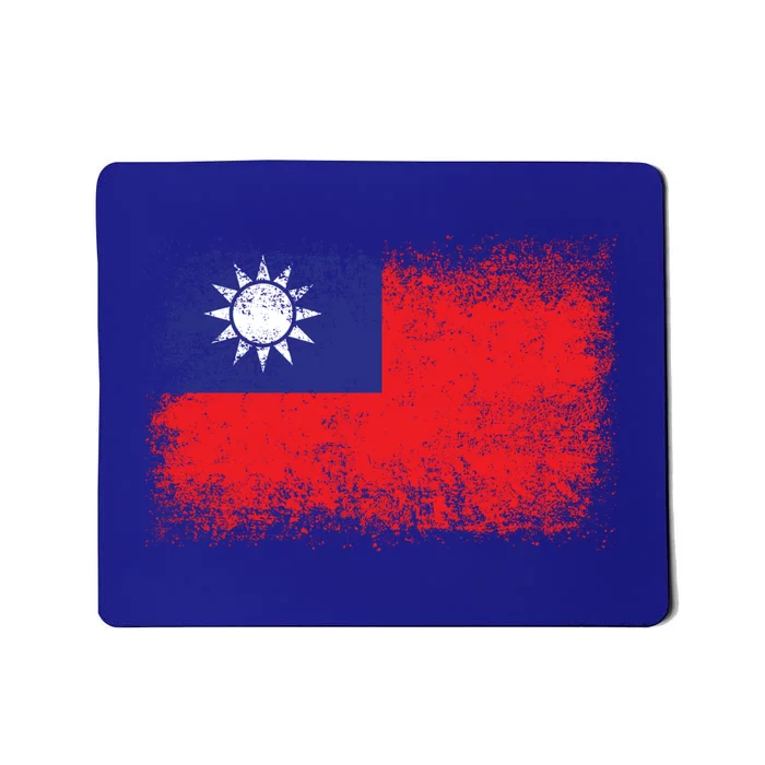 Taiwan Distressed Flag Gift Vintage Tee Gift Mousepad