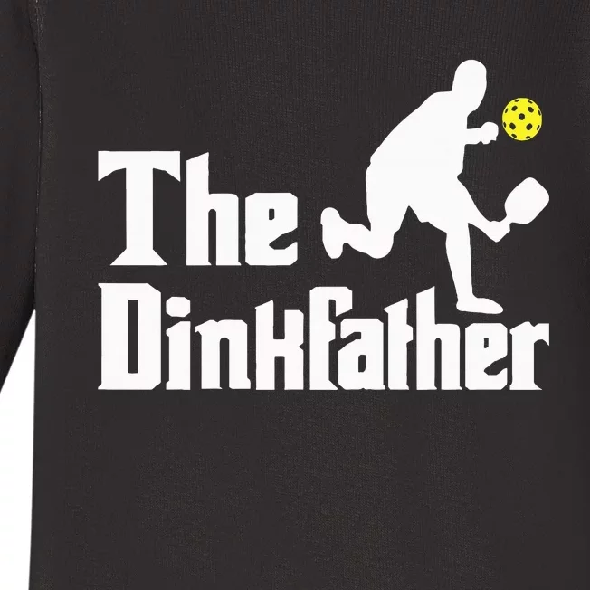 The Dinkfather Funny Pickleball Player Paddleball Lover Baby Long Sleeve Bodysuit