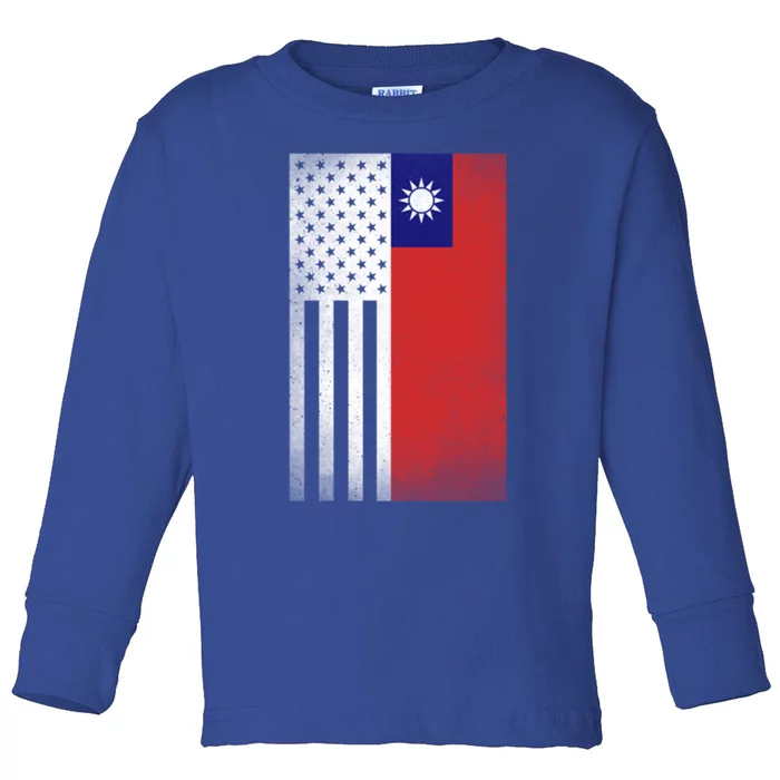 Taiwan Design For Proud Taiwanese Americans Gift Toddler Long Sleeve Shirt