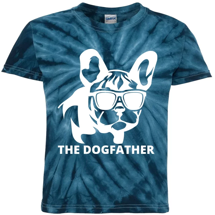 The Dogfather French Bulldog Hoodie Kids Tie-Dye T-Shirt