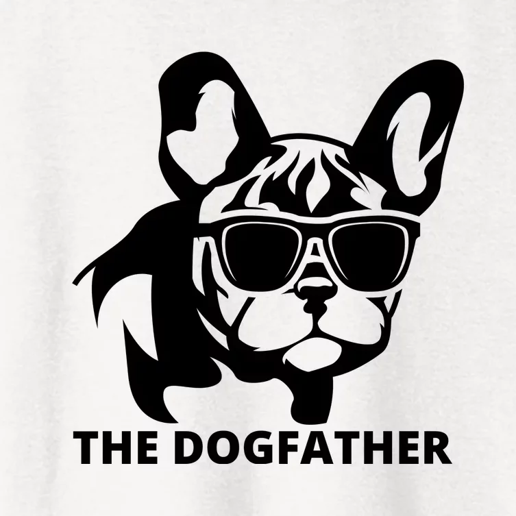 The Dogfather French Bulldog Hoodie Women's Crop Top Tee