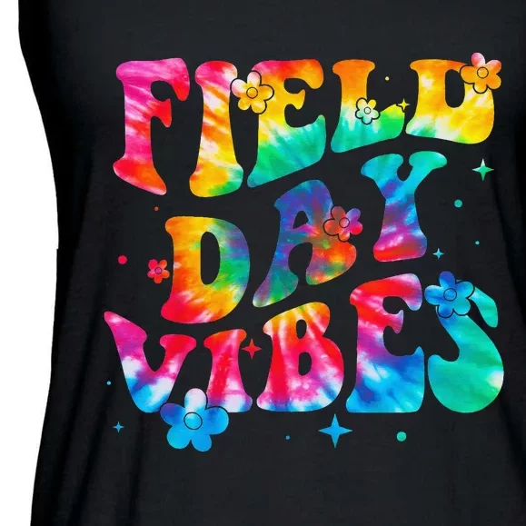 Tie Dye Field Day Vibes Last Day Of School Field Day Teacher Ladies Essential Flowy Tank