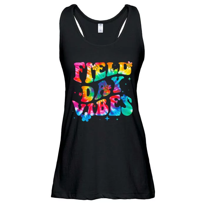 Tie Dye Field Day Vibes Last Day Of School Field Day Teacher Ladies Essential Flowy Tank