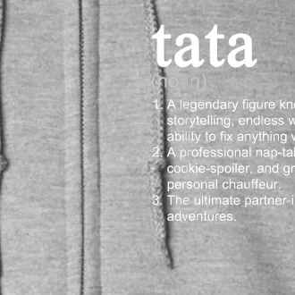 Tata Definition Funny Cool Full Zip Hoodie