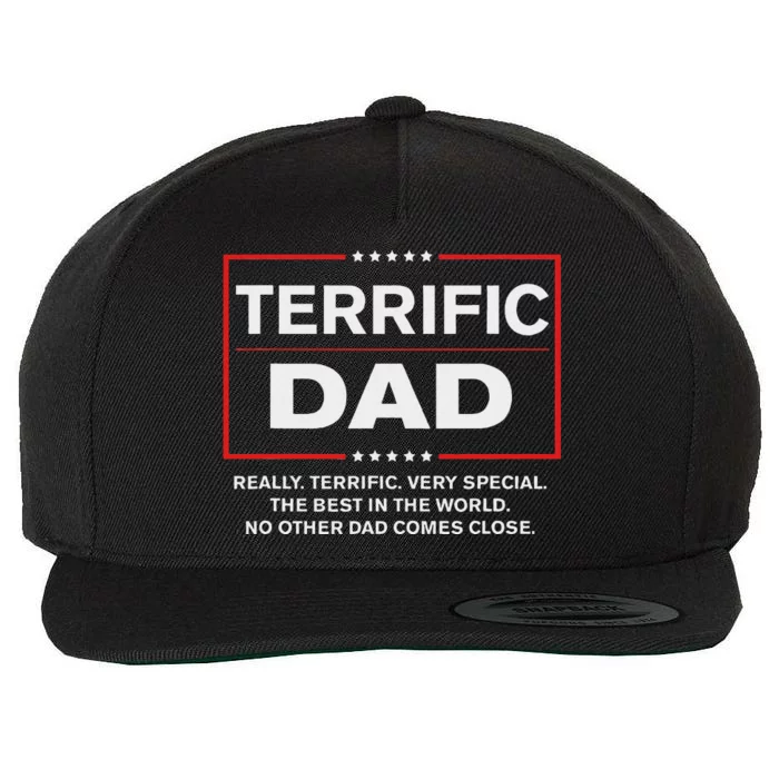 Terrific Dad Funny Donald Trump Fathers Day Gift Wool Snapback Cap