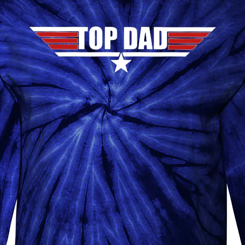 Top Dad Fathers Day Tie-Dye Long Sleeve Shirt