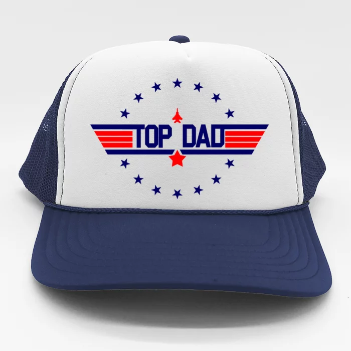 Top Dad Father's Day Airplane Pilot Trucker Hat