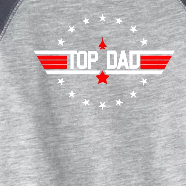 Top Dad Father's Day Airplane Pilot Toddler Fine Jersey T-Shirt