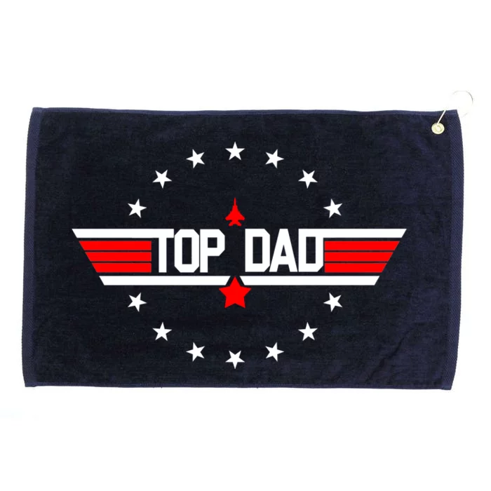 Top Dad Father's Day Airplane Pilot Grommeted Golf Towel