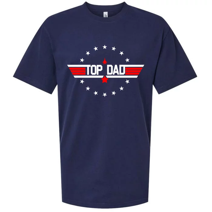 Top Dad Father's Day Airplane Pilot Sueded Cloud Jersey T-Shirt