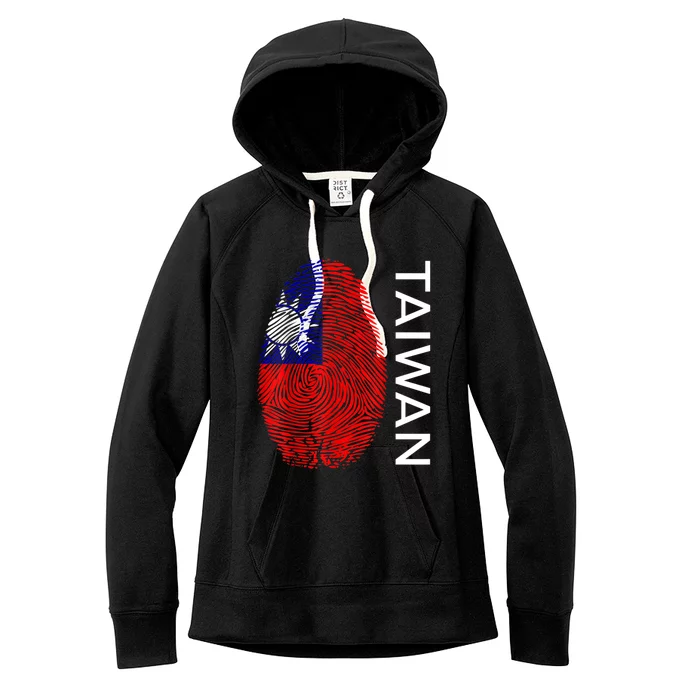 Taiwanese Dna Fingerprint Flag Taiwan Gift Women's Fleece Hoodie