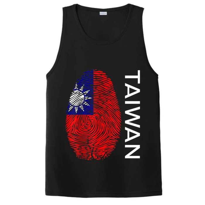 Taiwanese Dna Fingerprint Flag Taiwan Gift Performance Tank