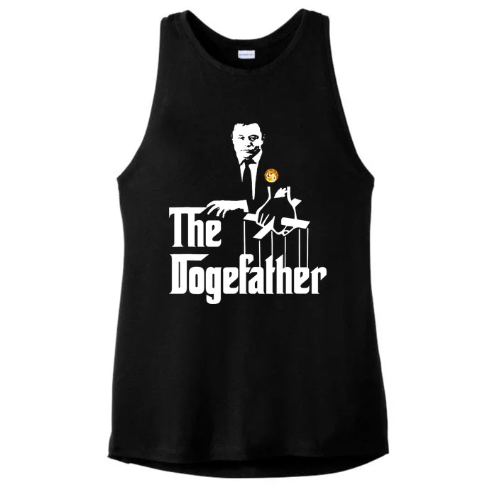 The Doge Father Elon Musk Ladies Tri-Blend Wicking Tank