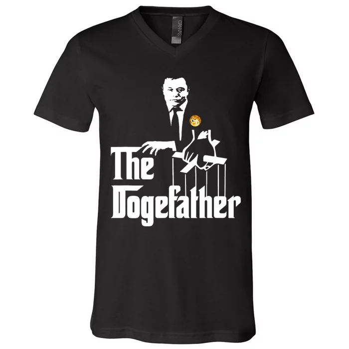 The Doge Father Elon Musk V-Neck T-Shirt