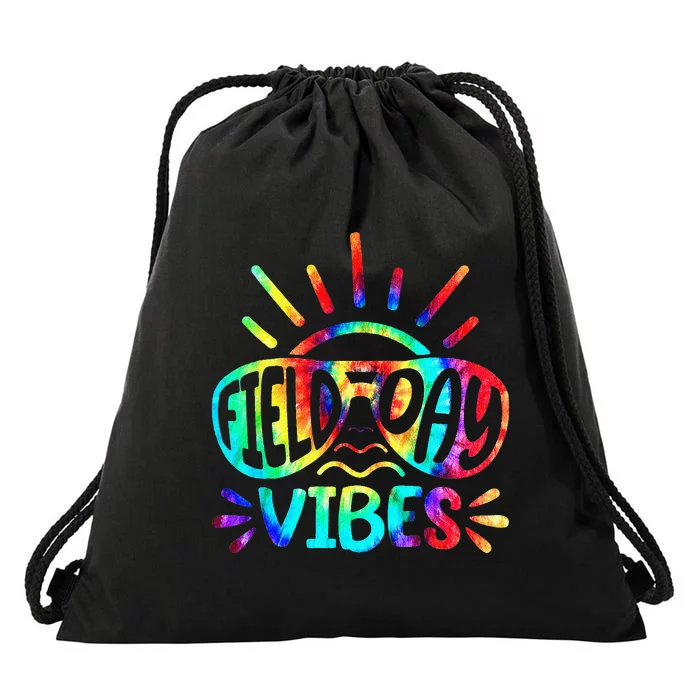 Tie Dye Field Day Vibes Last Day Of School Field Day Teacher Drawstring Bag