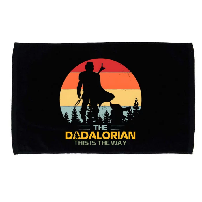 The Dadalorian Fathers Day Best Dad Number 1 Vintage Family Microfiber Hand Towel