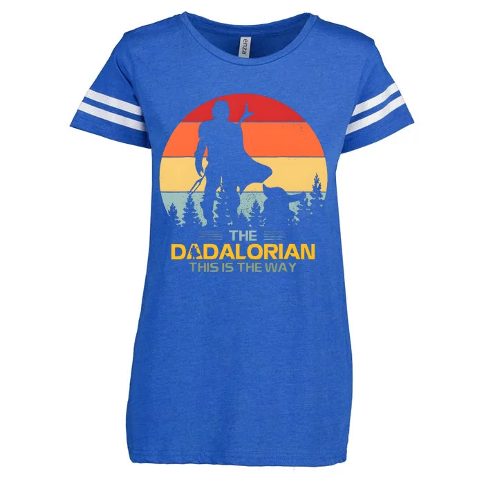 The Dadalorian Fathers Day Best Dad Number 1 Vintage Family Enza Ladies Jersey Football T-Shirt