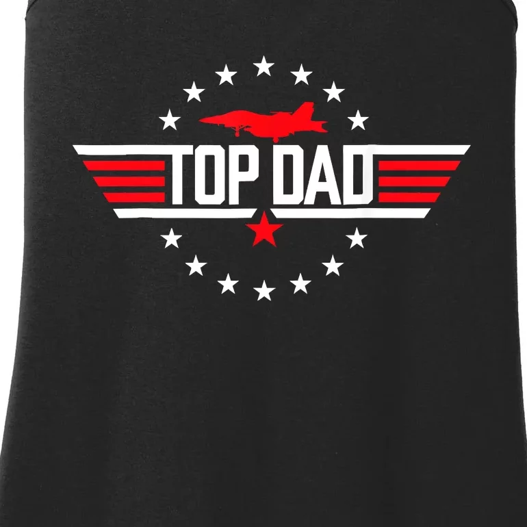 Top Dad Funny Fathers Day Birthday Surprise Ladies Essential Tank