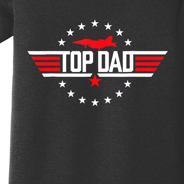 Top Dad Funny Fathers Day Birthday Surprise Baby Bodysuit