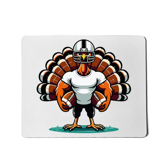 Turkey Day Football Player Fall Thanksgiving Mousepad